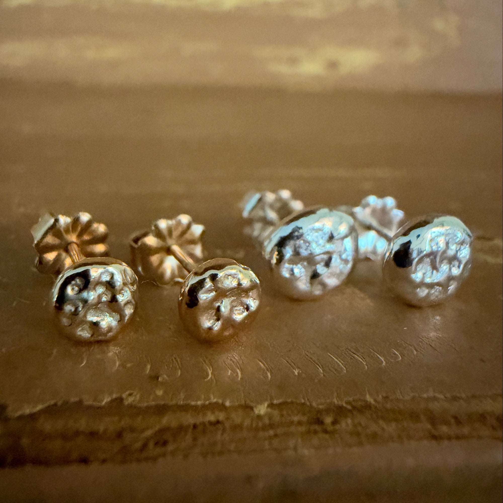 One of a Kind Lava Stud Earrings