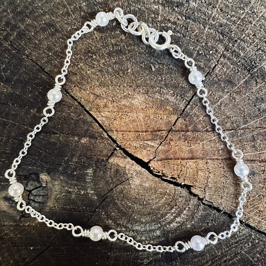 Pearl & Chain Bracelet (Made to Order)