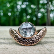 Custom Salt & Pepper Diamond Curvy Ring