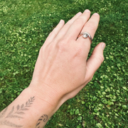 Custom Salt & Pepper Diamond Curvy Ring