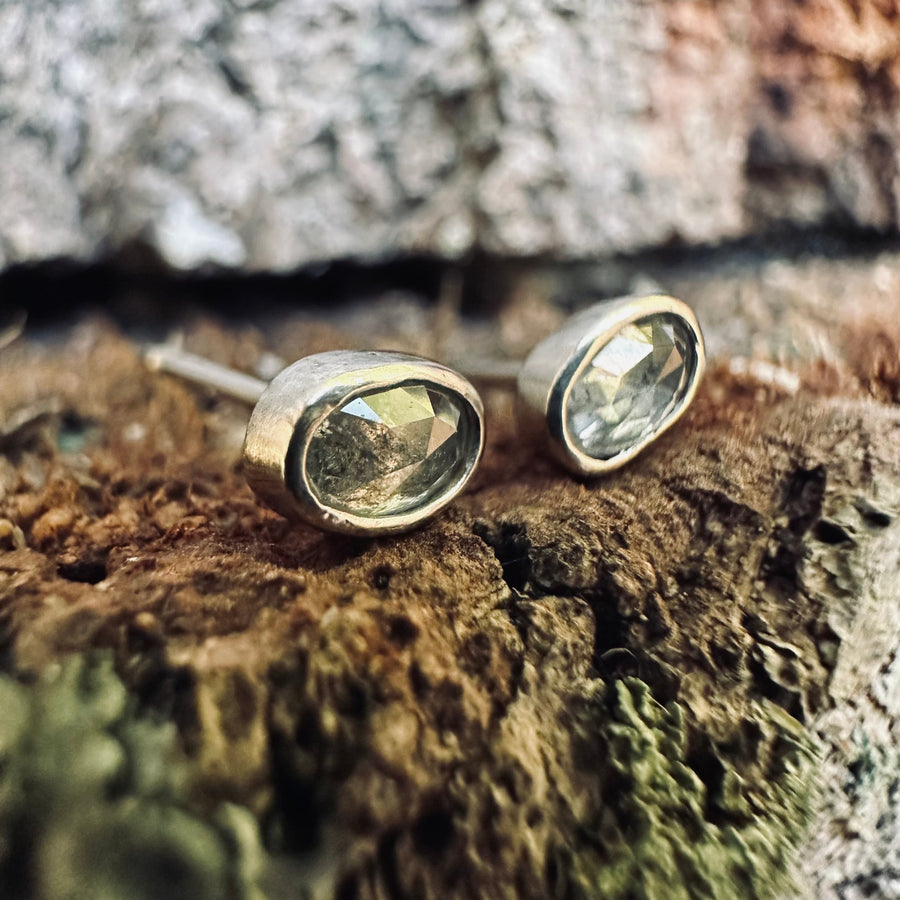 Salt & Pepper Diamond Stud Earrings (Made to Order)
